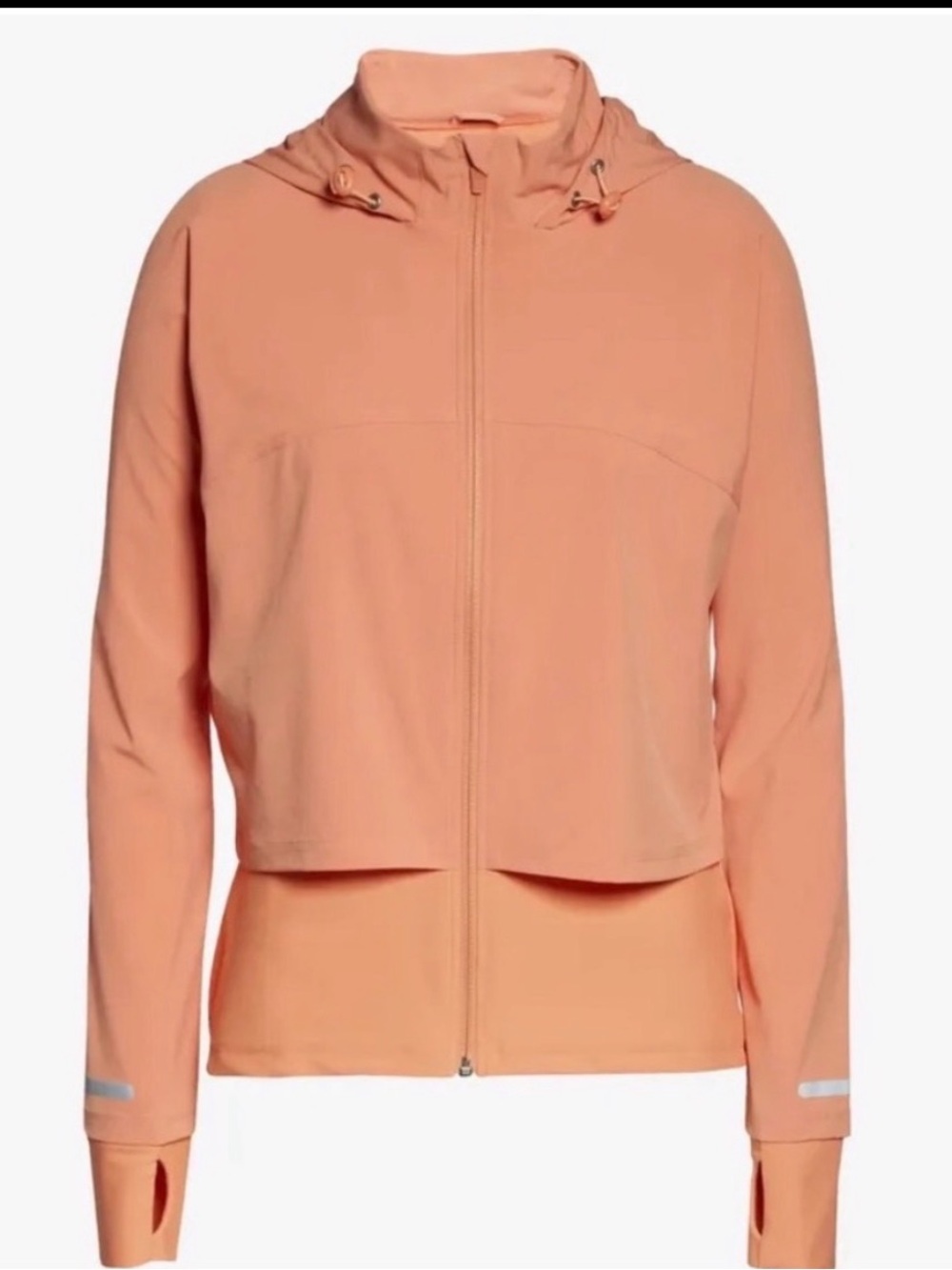 Sweaty Betty Fast Track Hooded Layered Running Jacket Coral Size L